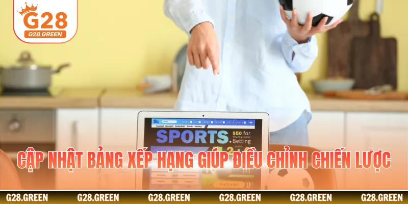 Cập nhật bảng xếp hạng giúp điều chỉnh chiến lược