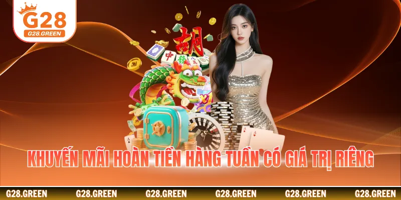 Khuyến mãi hoàn tiền hàng tuần có giá trị riêng