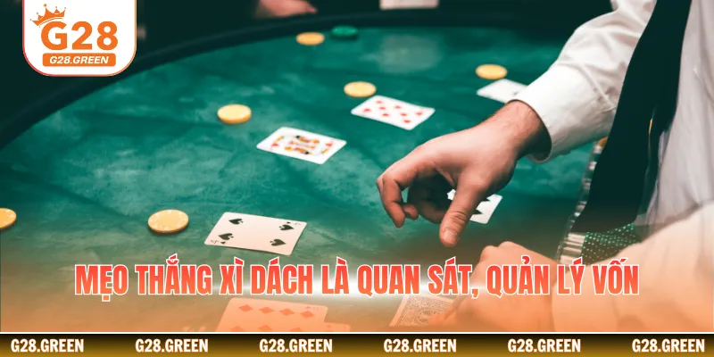 Mẹo thắng xì dách là quan sát, quản lý vốn